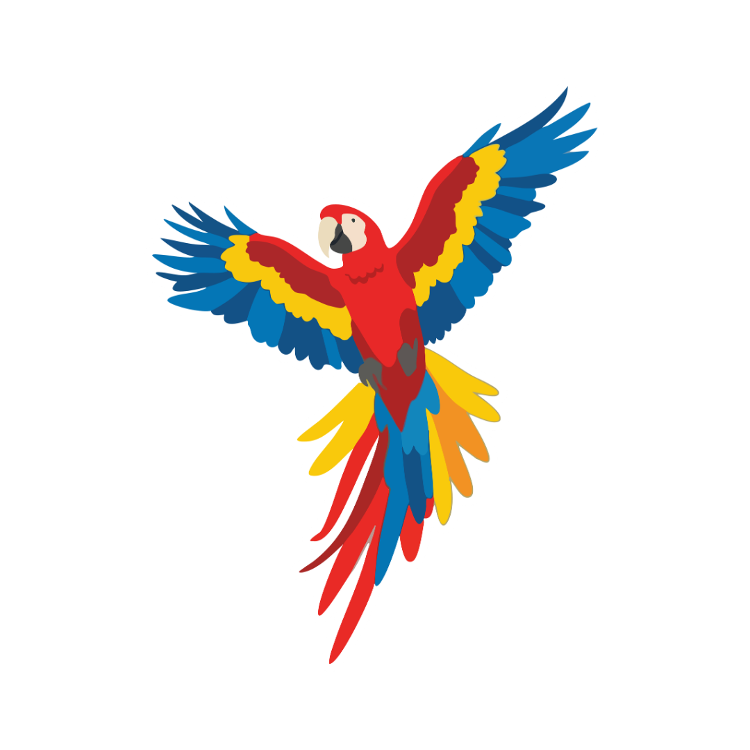 Arara tropical decorativa