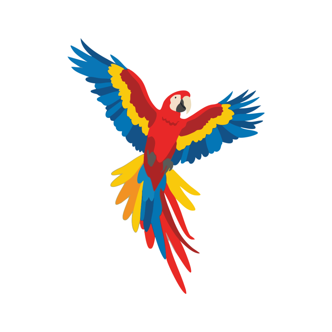 Arara tropical decorativa