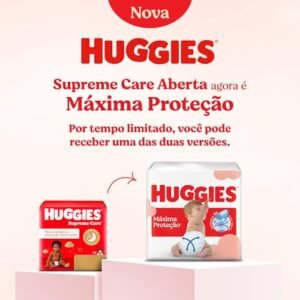 Huggies Fralda Descartável Supreme Care, Tamanho G, com Tecnologia Xtra-Flex 160 Unidades
