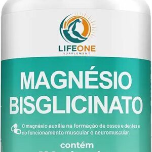 Magnésio Bisglicinato, Quelato, 600mg, 120 Cápsulas, Suplemento Alimentar, Life One