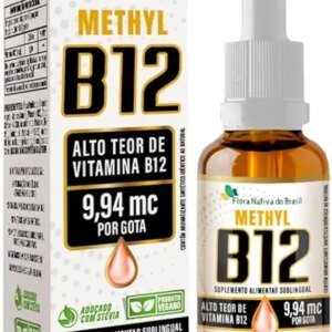 Vitamina B12 Sublingual (Metilcobalamina) 9,94 mcg por gota 20ml – Flora Nativa Sabor:Morango